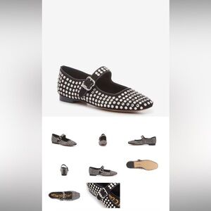 Sam Edelman Black Studded Mary Jane Flats